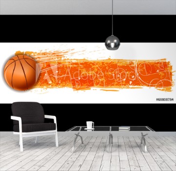 Picture of Blank basketball field banner